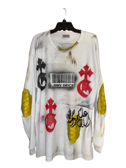 TG/LB Graffiti Waffle-Knit Thermal